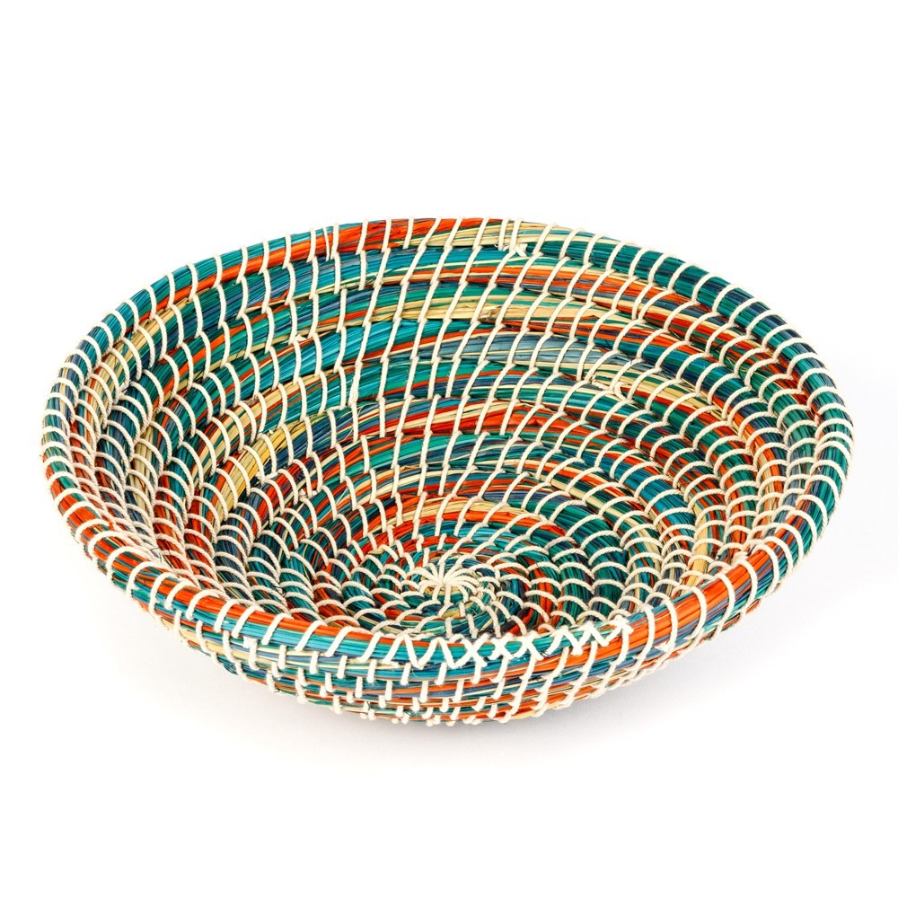 CESTA CUENCO ALGODÓN MULTICOLOR D30
