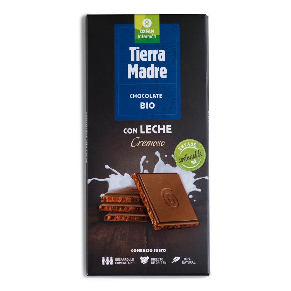 TABLETA DE CHOCOLATE ECOLÓGICO CON LECHE 100g TIERRA MADRE