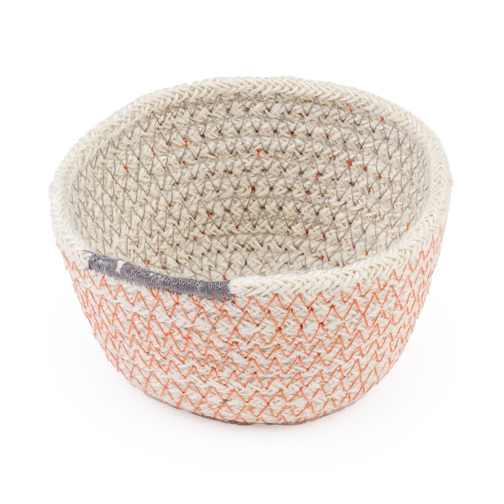 CESTA REDONDA GRIS Y NARANJA PEQ CESTA REDONDA GRIS Y NARANJA PEQ