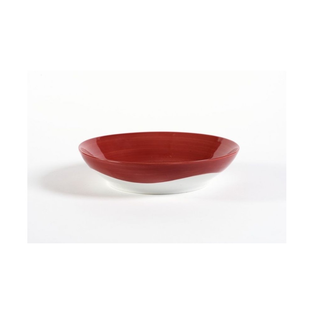 PLATO HONDO CERAMICA MOTIVO AGUA EN ROJO PLATO HONDO CERAMICA MOTIVO AGUA EN ROJO