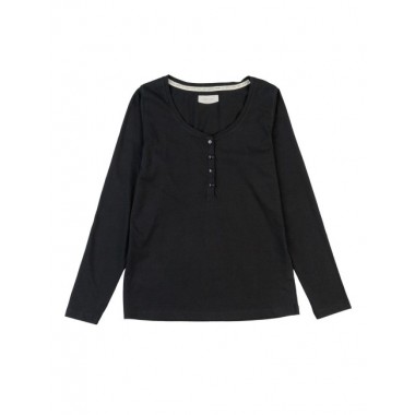 CAMISETA DE MUJER DE ALGODÓN ORGÁNICO MODELO NEW PSI COLOR NEGRO