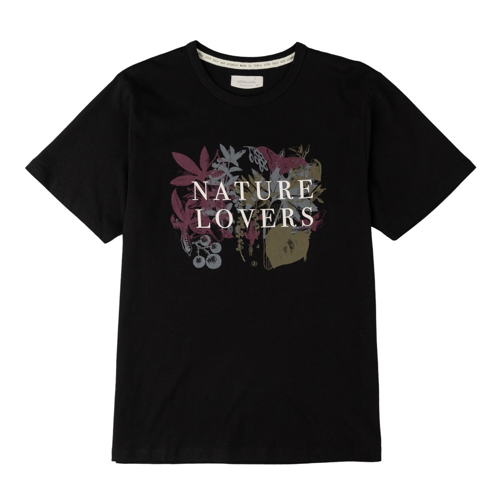 CAMISETA PARA HOMBRE DE ALGODÓN ORGÁNICO MODELO KAKO COLOR NEGRO