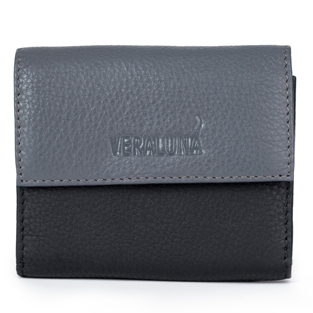 CARTERA HECHA A MANO CON PIEL MODELO ASO DE COLOR NEGRO Y GRIS CARTERA HECHA A MANO CON PIEL MODELO ASO DE COLOR NEGRO Y GRIS