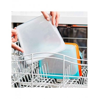 BOLSA DE SILICONA MEDIANA PARA GUARDAR ALIMENTOS MODELO CLEAR