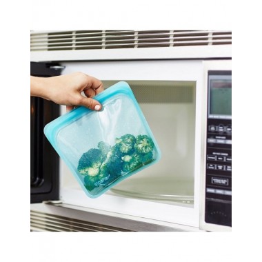 BOLSA DE SILICONA MEDIANA PARA GUARDAR ALIMENTOS MODELO CLEAR