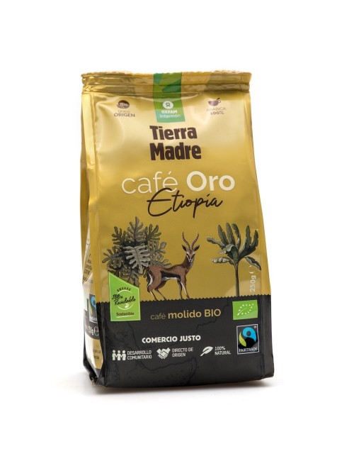 Café Oro Ecológico Etiopia Y 100 Arábica Molido Tierra Madre 