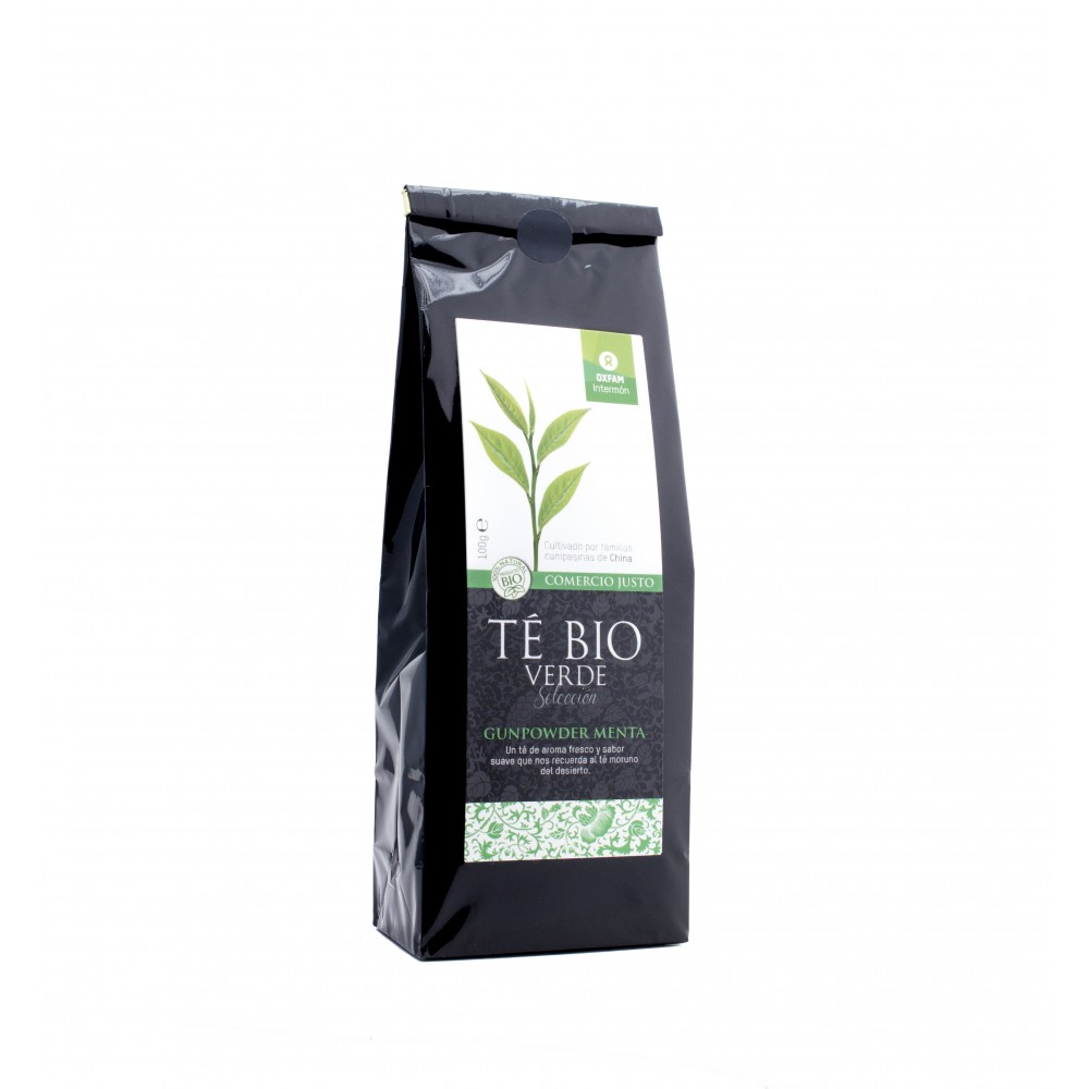 TÉ VERDE GUNPOWDER MENTA GRANEL ECOLÓGICO 100G