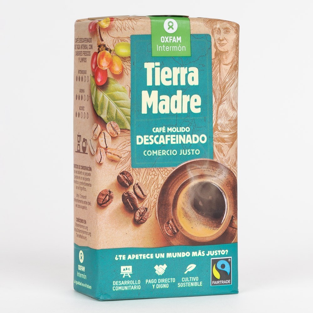 CAFÉ MOLIDO DESCAFEINADO 250g TIERRA MADRE