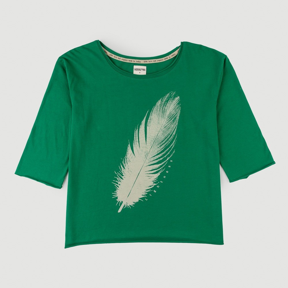 CAMISETA PARA MUJER DE ALGODÓN ORGÁNICO BALANCE VERDE