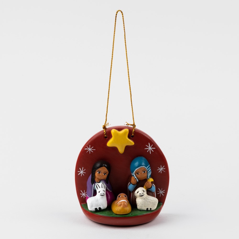 BELEN NAVIDAD COLGANTE ROJO ESTRELLAS BELEN NAVIDAD COLGANTE ROJO ESTRELLAS