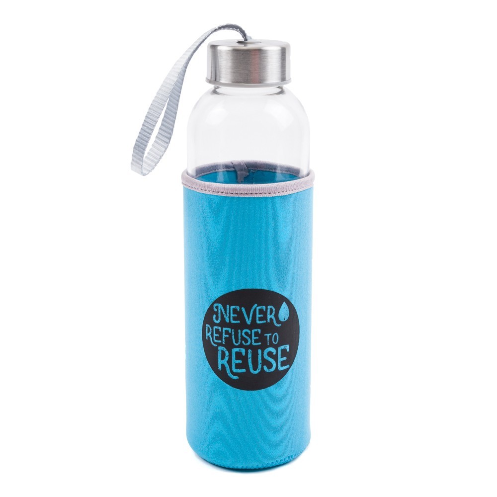 BOTELLA CRISTAL FUNDA TURQUESA 520ML BOTELLA CRISTAL FUNDA TURQUESA 520ML
