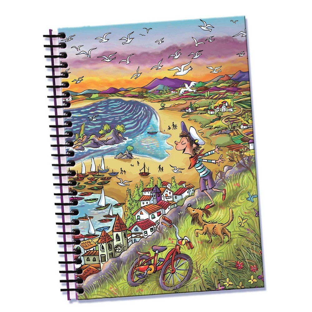 CUADERNO DE PAPEL RECICLADO BESO MAR A5 CUADERNO DE PAPEL RECICLADO BESO MAR A5