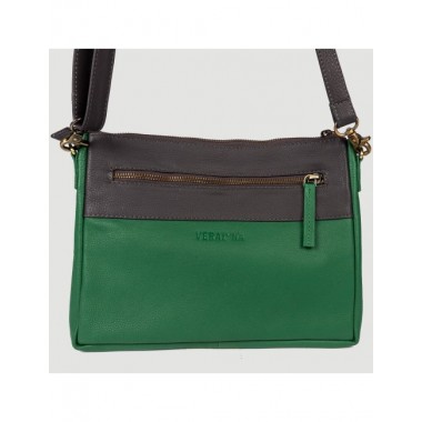 BOLSO DE PIEL CASNER COLOR CARBON VERDE