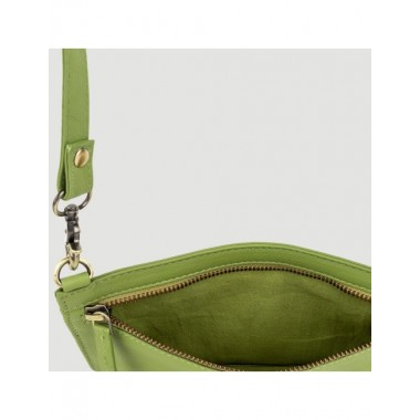 BOLSO DE PIEL TEWA COLOR CARBON VERDE