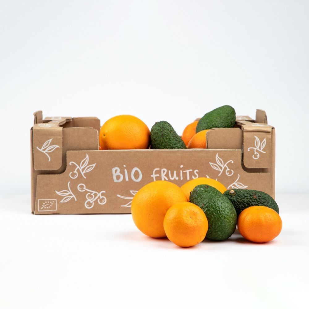 CAJA MIXTA 5 KG NARANJAS, MANDARINAS Y AGUACATES ECOLOGICOS COMPROMISO LOCAL