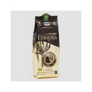 CAFÉ MOLIDO ECOLÓGICO ETIOPIA ORO 100% ARÁBICA 250g TIERRA MADRE