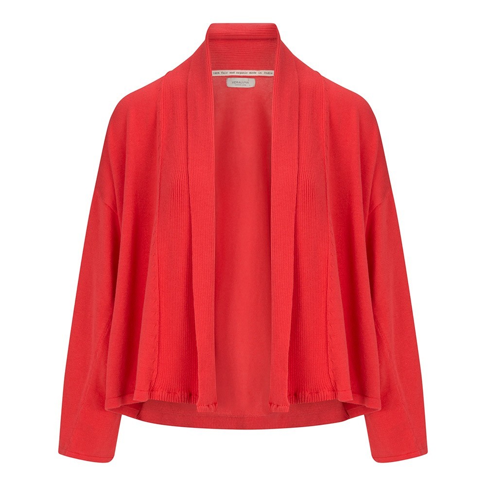 CARDIGAN PARA MUJER DE ALGODÓN ORGÁNICO MODELO CORAL