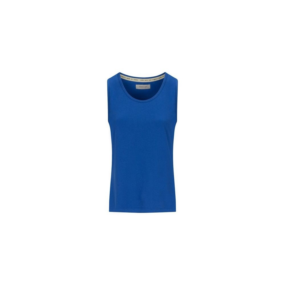 CAMISETA PARA MUJER DE ALGODÓN ORGÁNICO COLOR AZUL