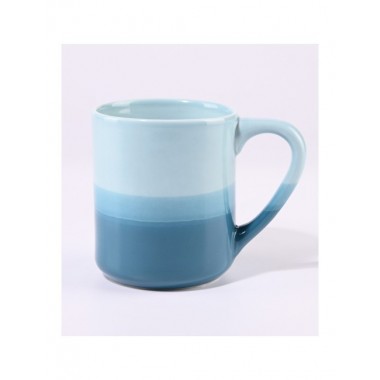 TAZA ARTESANAL DE CERAMICA CON DISEÑO AZULES