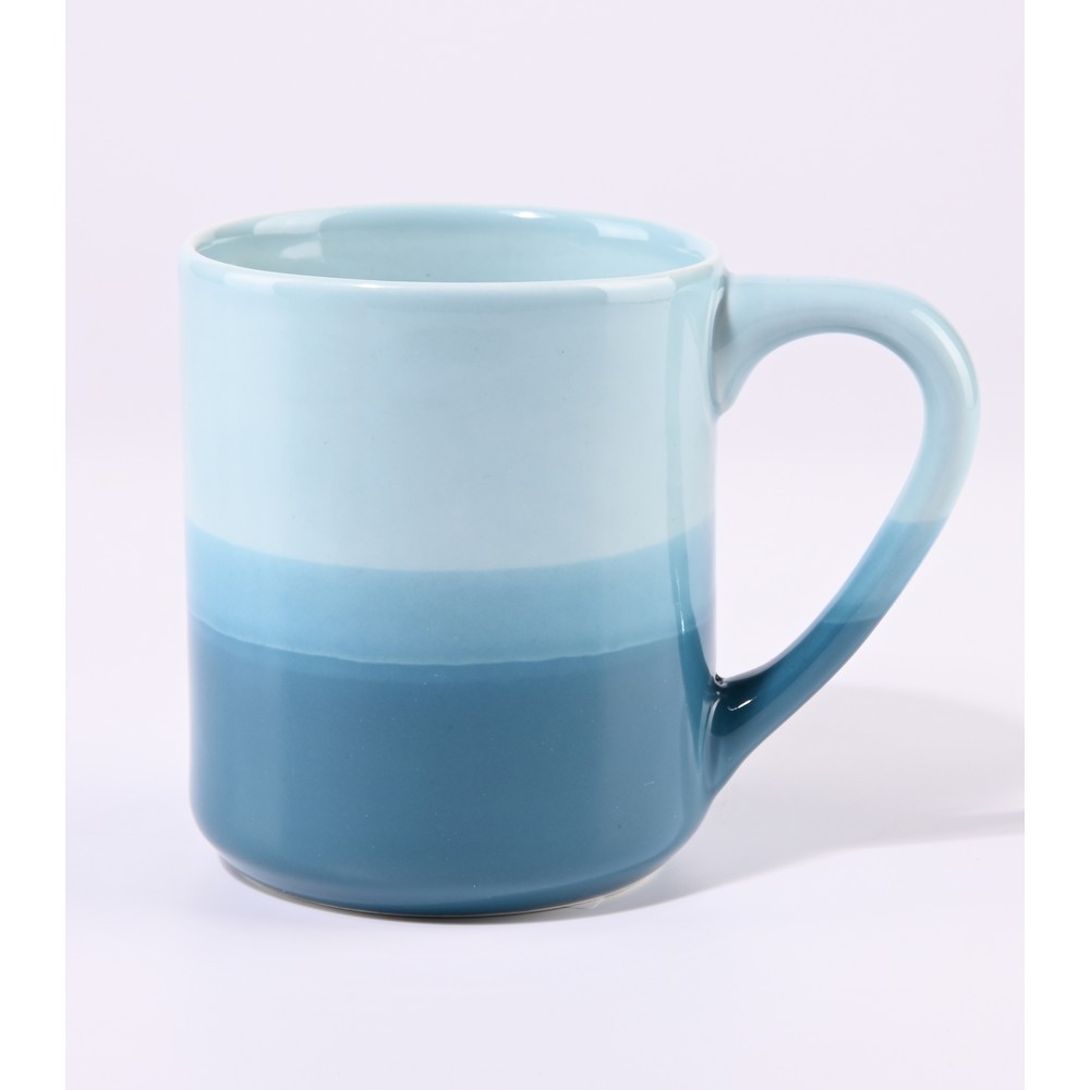 TAZA ARTESANAL DE CERAMICA CON DISEÑO AZULES