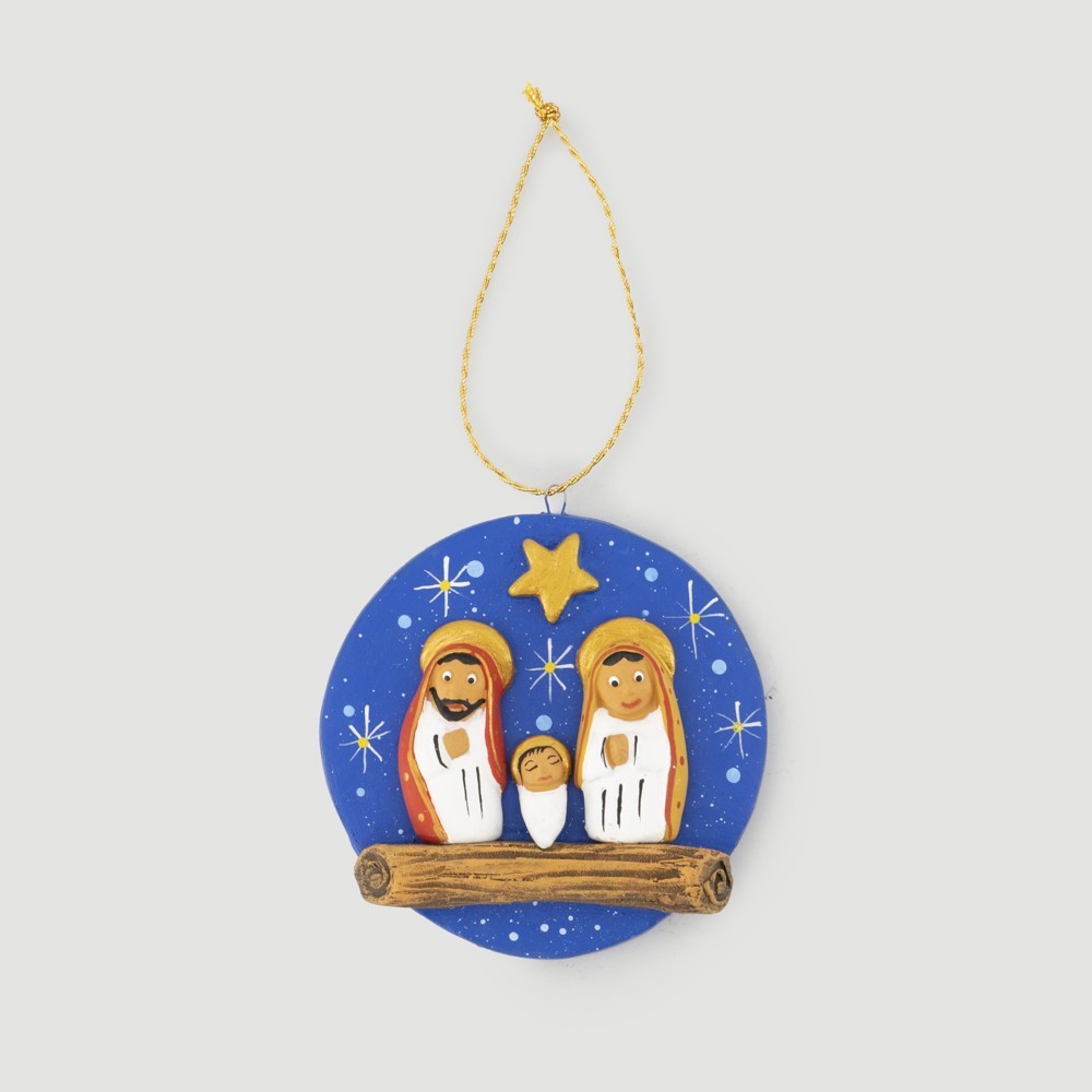 BELEN PESEBRE ARTESANAL NAVIDAD COLGANTE CIELO AZUL