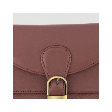 BOLSO HECHO A MANO DE PIEL MOD. TALA COLOR PICOTA VERALUNA