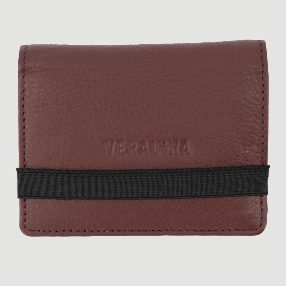 CARTERA HECHA A MANO DE PIEL MOD. JER COLOR PICOTA VERALUNA