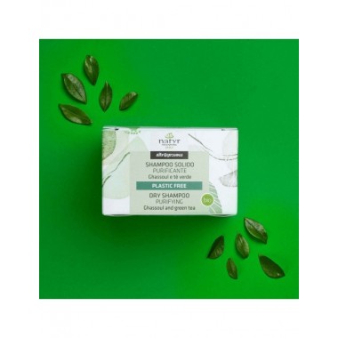 CHAMPU SOLIDO PURIFICANTE CON TE VERDE BIO 55 G NATYR