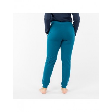 PANTALON PARA MUJER DE ALGODON ORGANICO MOD. WELLNESS TINTA VERALUNA