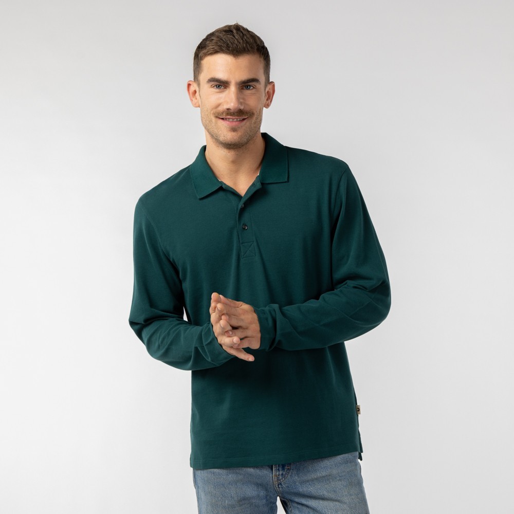 POLO PARA HOMBRE DE ALGODON ORGANICO MOD. OMICRON BOJ VERALUNA