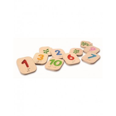 JUEGO ECO DE MADERA NUMEROS BRAILLE