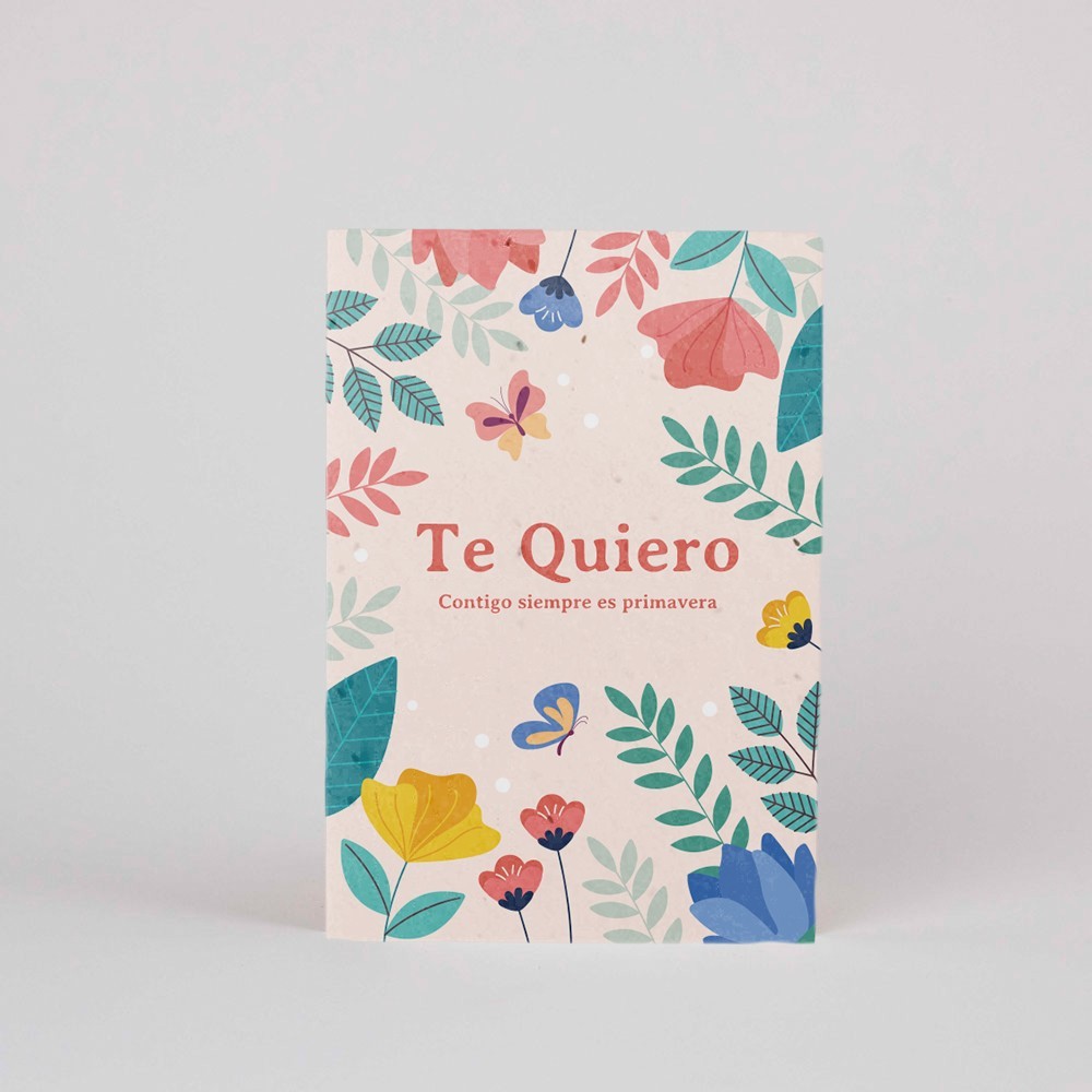 POSTAL PLANTABLE  CON SEMILLAS MODELO "TE QUIERO"