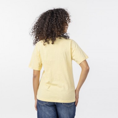 CAMISETA PARA MUJER DE ALGODON ORGANICO SARITA AMARILLO VERALUNA