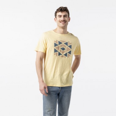 CAMISETA PARA HOMBRE DE ALGODON ORGANICO ARI AMARILLO VERALUNA