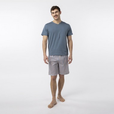 PIJAMA DE HOMBRE DE ALGODON ORGANICO LURUS STORM STRIPES VERALUNA