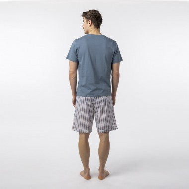 PIJAMA DE HOMBRE DE ALGODON ORGANICO LURUS STORM STRIPES VERALUNA