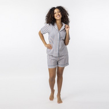 PIJAMA DE MUJER DE ALGODON ORGANICO MODELO PIPIN STRIPES VERALUNA