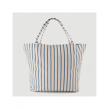 BOLSA TOTEBAG PLAYA DE ALGODON ORGANICO KUNYIT RAYAS 54X40 CM