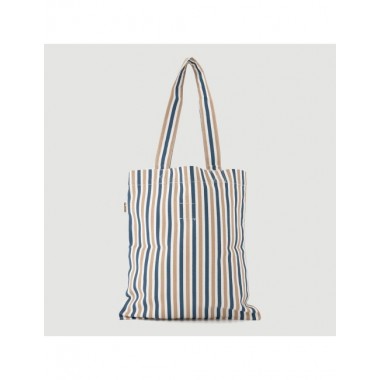 BOLSA TOTEBAG TAMAÑO MINI DE ALGODÓN ORGANICO CANVAS RAYAS 32X28 CM
