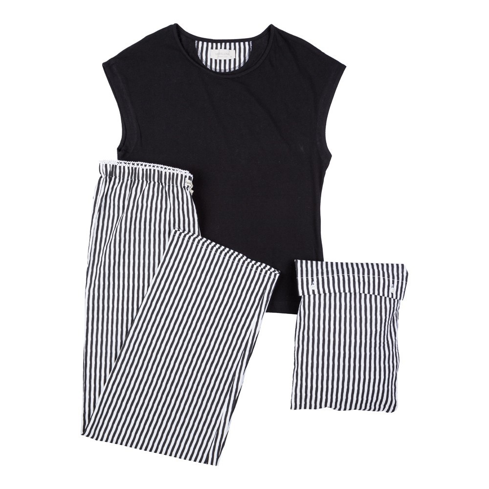 PIJAMA ALGODÓN ECOLÓGICO MUJER LAWU STRIPES PIJAMA ALGODÓN ECOLÓGICO MUJER LAWU STRIPES