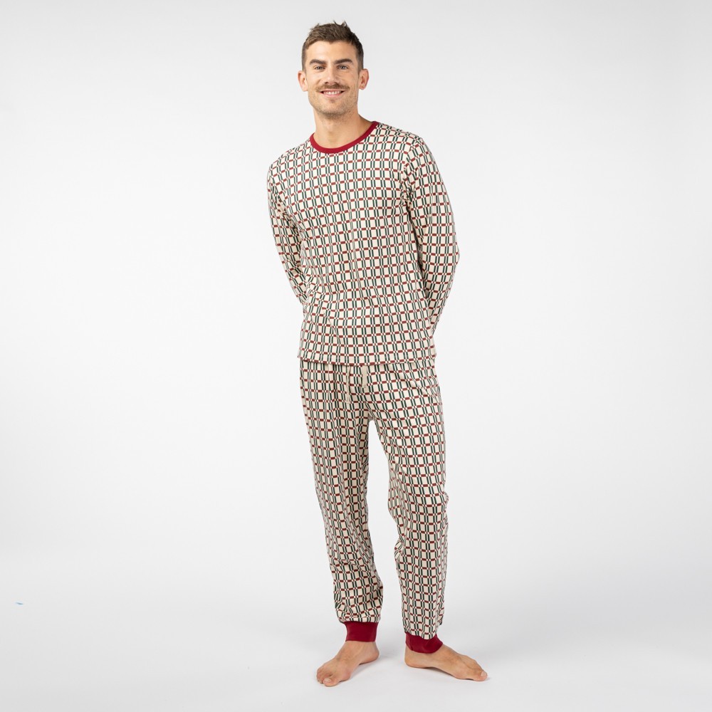 PIJAMA DE HOMBRE DE ALGODON ORGANICO MOD. NEW XMAS PICOTA VERALUNA PIJAMA DE HOMBRE DE ALGODON ORGANICO MOD. NEW XMAS PICOTA VERALUNA