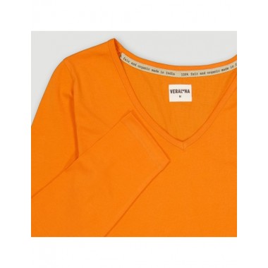 CAMISETA PARA MUJER DE ALGODON ORGANICO MOD. SIRA AMBAR VERALUNA