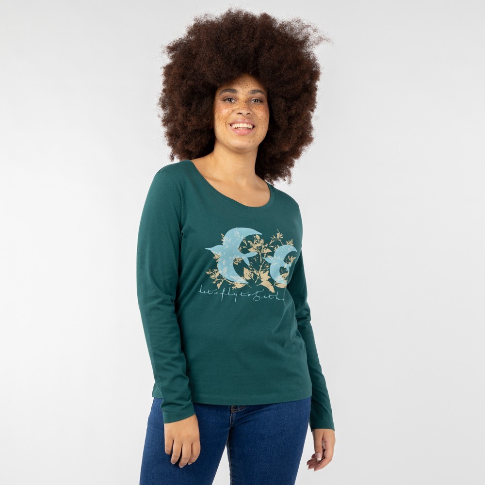 CAMISETA PARA MUJER DE ALGODON ORGANICO MOD. BASIC LONG BOJ VERALUNA CAMISETA PARA MUJER DE ALGODON ORGANICO MOD. BASIC LONG BOJ VERALUNA