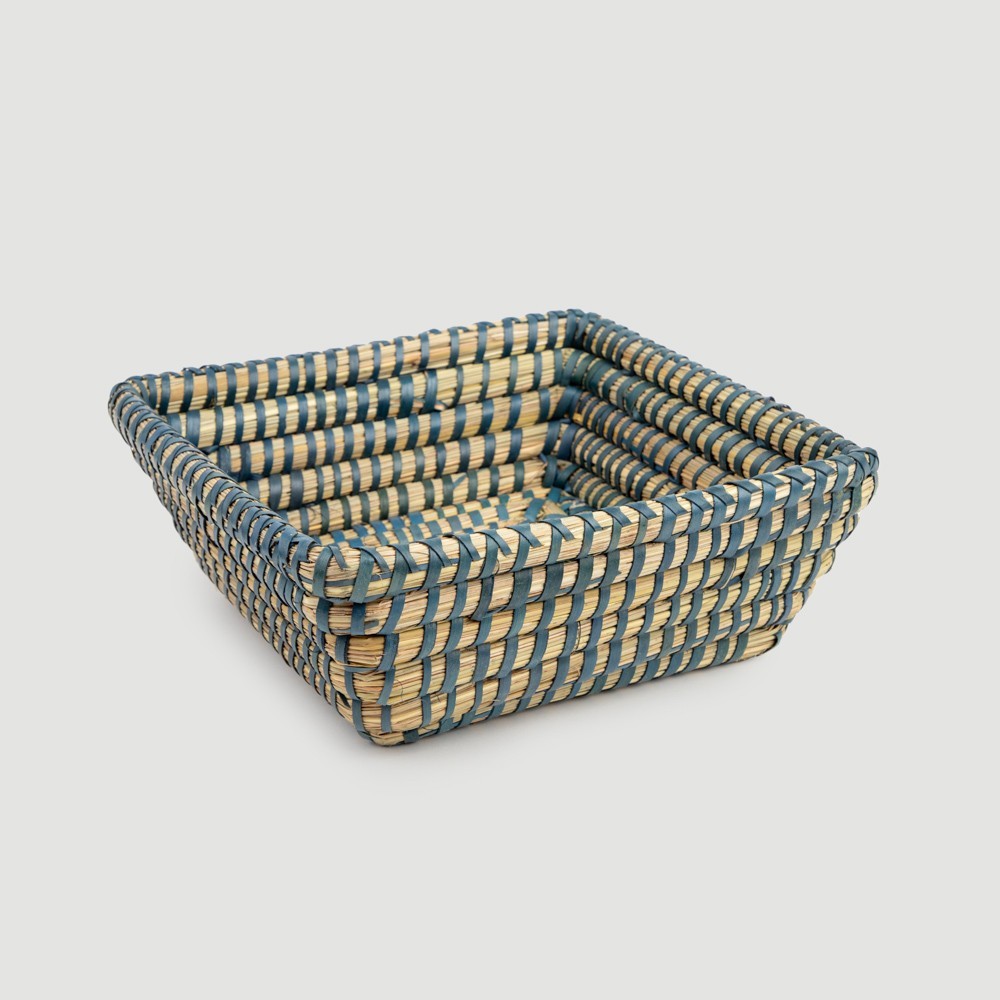 CESTA ARTESANAL SIN  TAPA MODELO TINTA 25X25CM