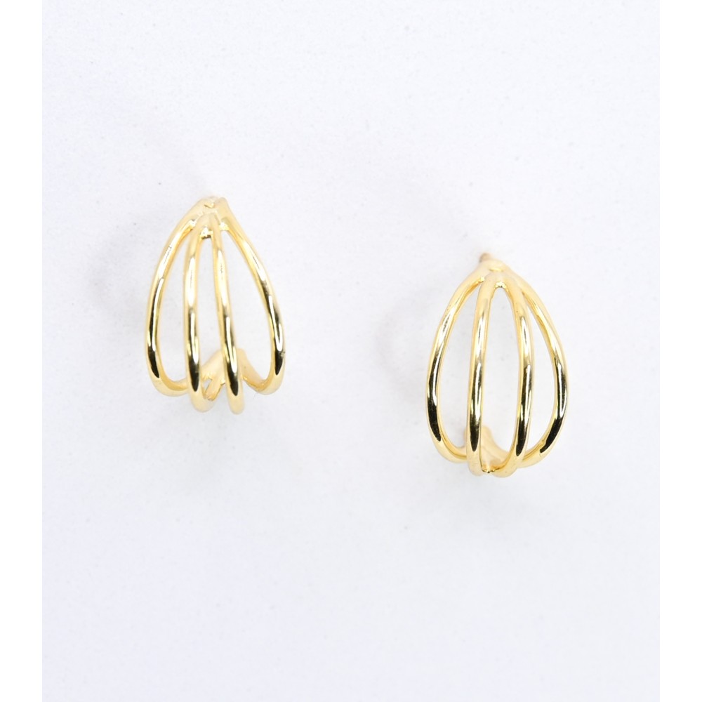 PENDIENTES DE LATÓN CHAPADO EN ORO DISEÑO TRIANGULAR PENDIENTES DE LATÓN CHAPADO EN ORO DISEÑO TRIANGULAR