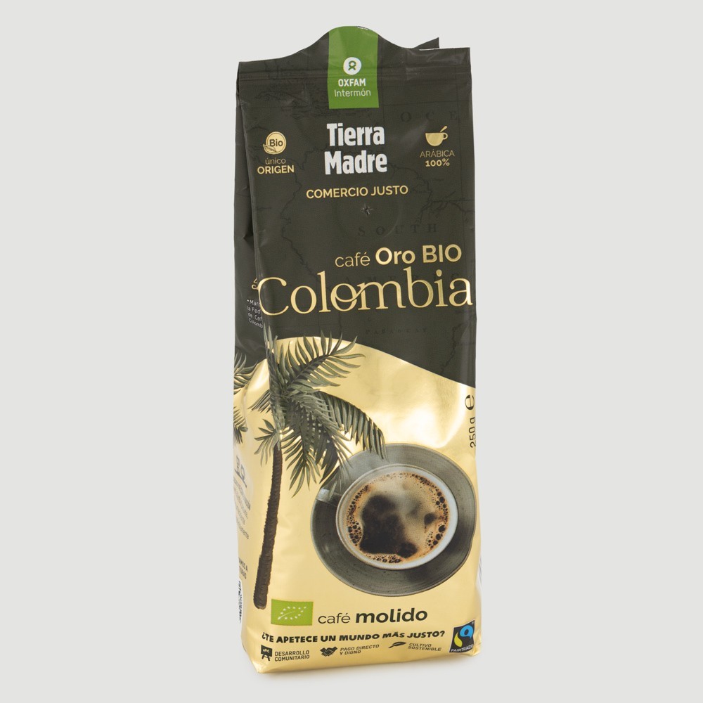 CAFÉ MOLIDO ECOLÓGICO COLOMBIA ORO 100% ARÁBICA 250g TIERRA MADRE CAFÉ MOLIDO ECOLÓGICO COLOMBIA ORO 100% ARÁBICA 250g TIERRA MADRE