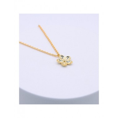 COLLAR DE LATÓN CHAPADO EN ORO DISEÑO MARGARITA 