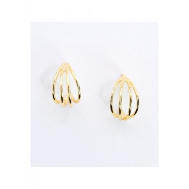 PENDIENTES DE LATÓN CHAPADO EN ORO DISEÑO TRIANGULAR