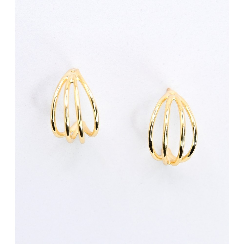 PENDIENTES DE LATÓN CHAPADO EN ORO DISEÑO TRIANGULAR PENDIENTES DE LATÓN CHAPADO EN ORO DISEÑO TRIANGULAR