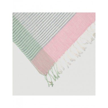 FULAR HECHO A MANO DE ALGODÓN ORGANICO IPIL STORM PINK VERALUNA